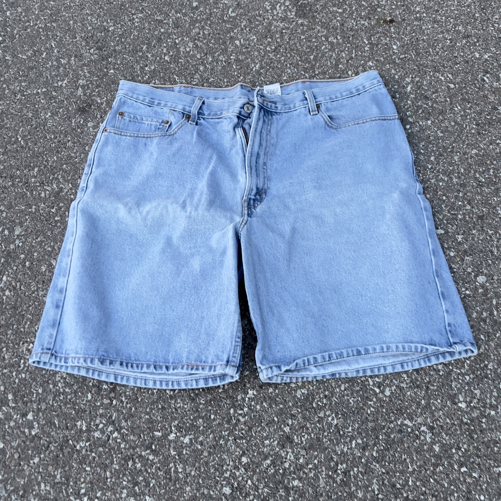Levis 550 Shorts Mens 40 Light Wash Denim Relaxed Fit Bermuda 5 Pocket Casual